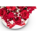 Box červených růží